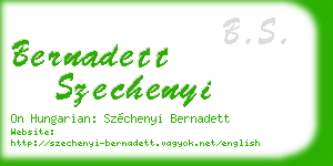 bernadett szechenyi business card