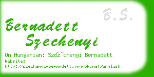 bernadett szechenyi business card